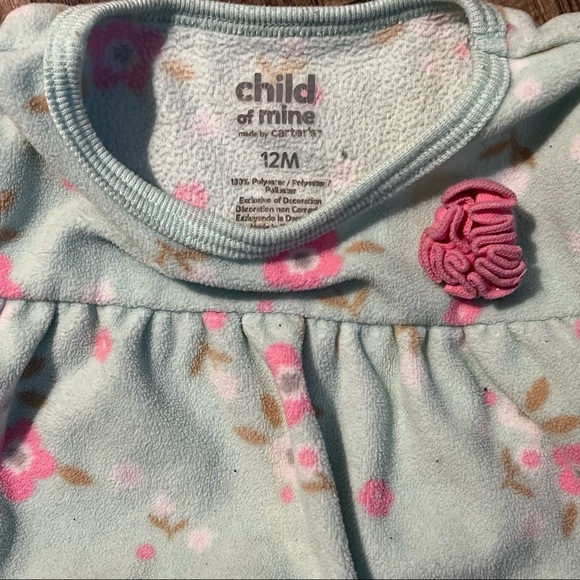 12 MONTH OLD BABY WARM & FUZZY ZIP UP TRACK SUIT - Picture 3 of 3